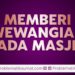 Memberi Wewangian Pada Masjid