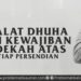 Shalat Dhuha dan Kewajiban Sedekah Atas Setiap Persendian