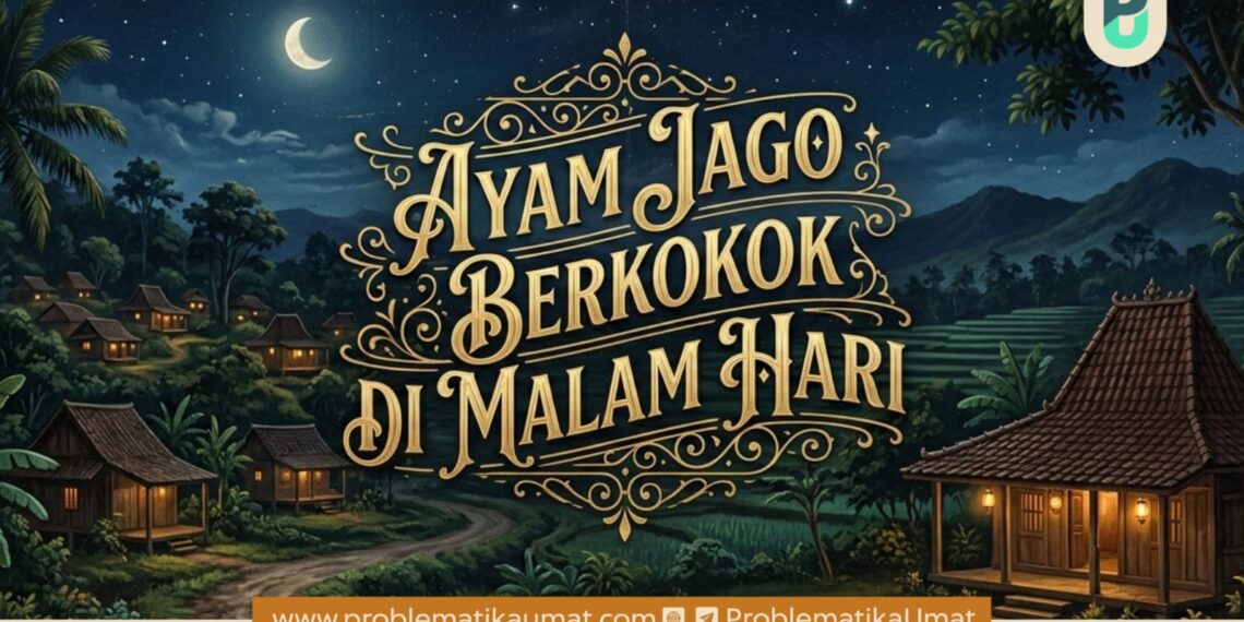 Ayam Jago Berkokok di Malam Hari
